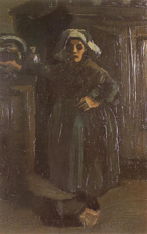 Vincent Van Gogh Peasant Woman Standing Indoors (nn04) Norge oil painting art